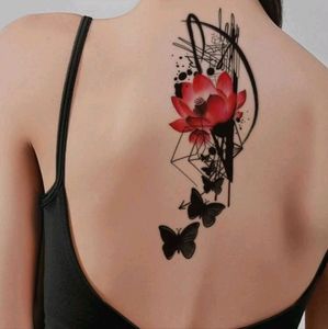 🍉5 for $25* Abstract Floral Butterfly Temporary Tattoo